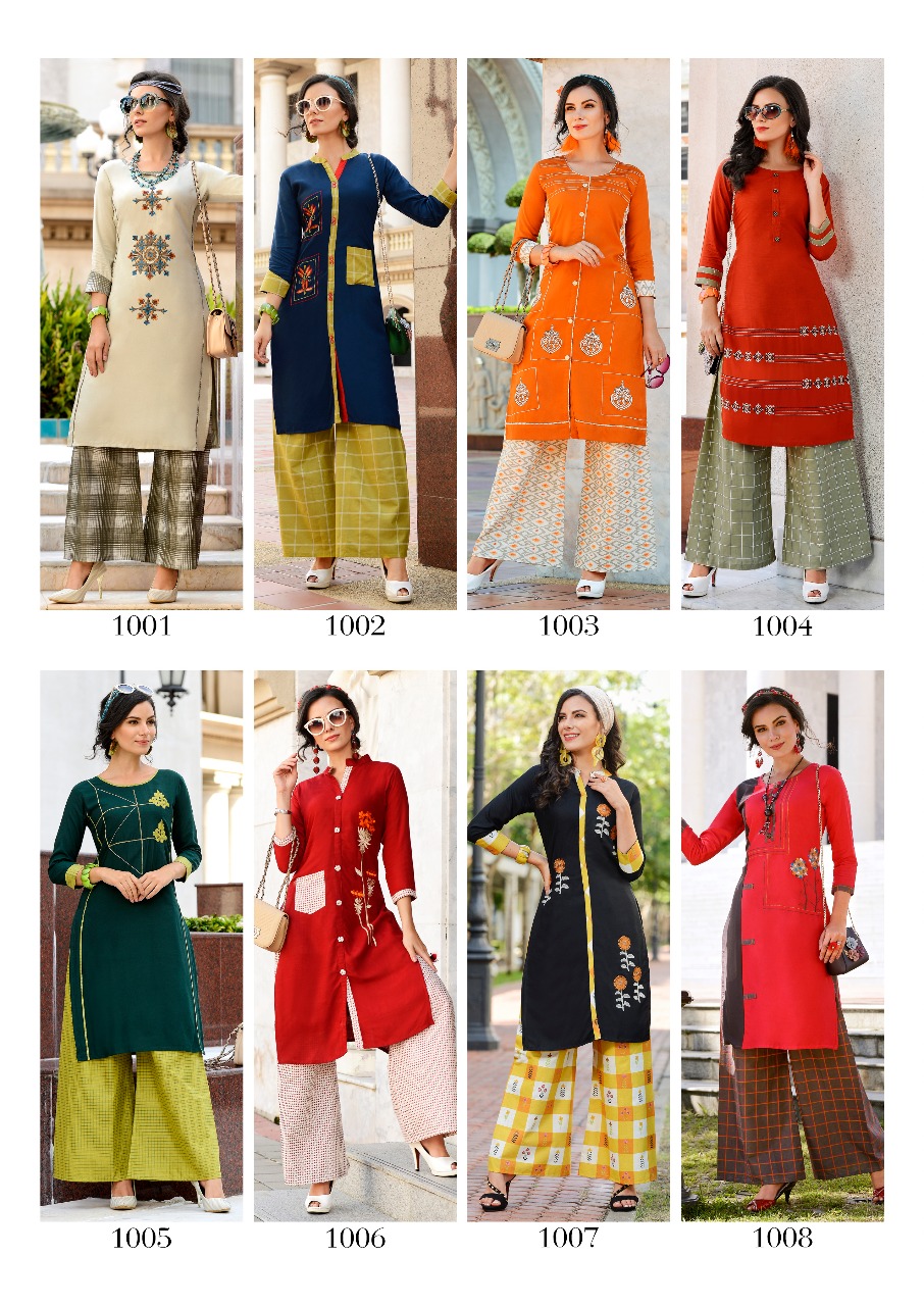 Dani Vol-1 Sawan Creation Heavy Rayon Palazzo Kurtis Dani Vol-1 Sawan Creation Heavy Rayon Palazzo Kurtis